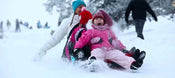 kids playing in lapland