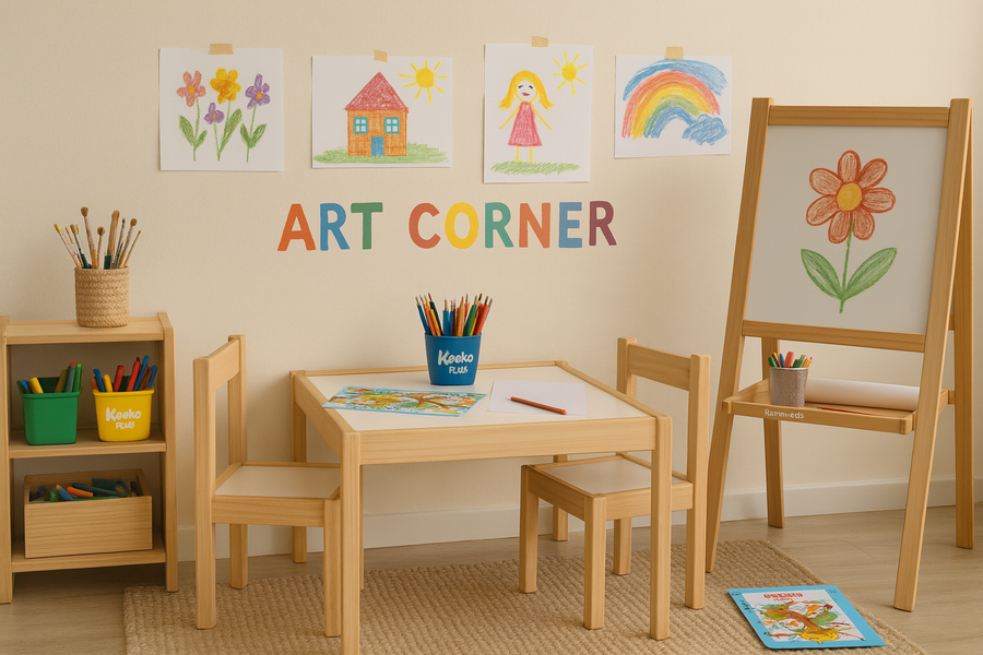 Create an art corner for your children at home or in the office: A step-by-step guide