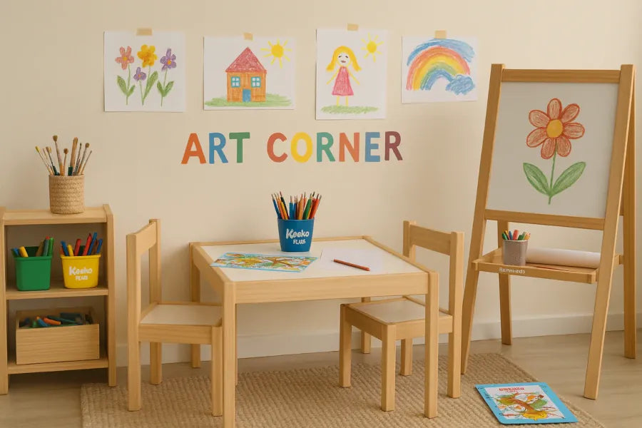 Create an art corner for your children at home or in the office: A step-by-step guide