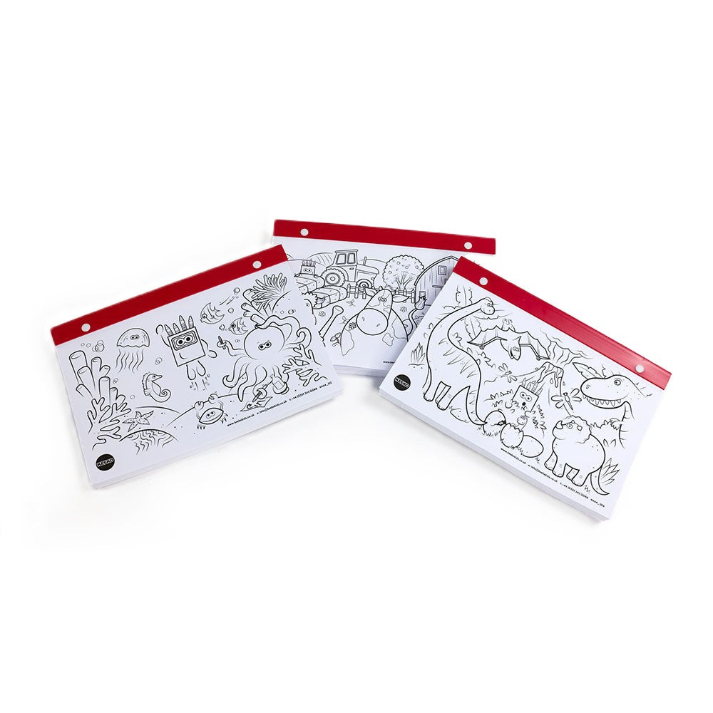 box of colouring pads
