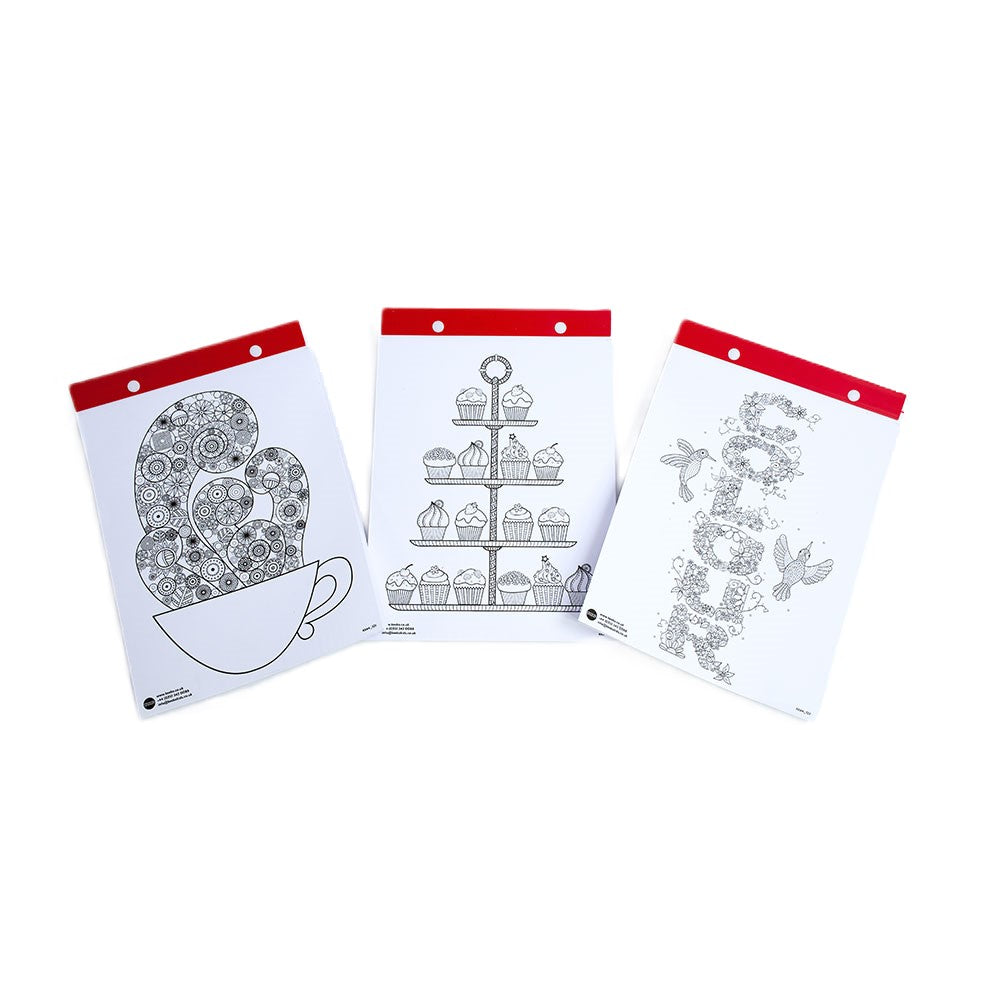 A4 Portrait Colouring Pads for Grown-Ups