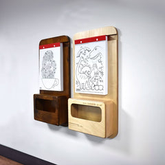 Small Wooden Colouring Board, Natural Finish