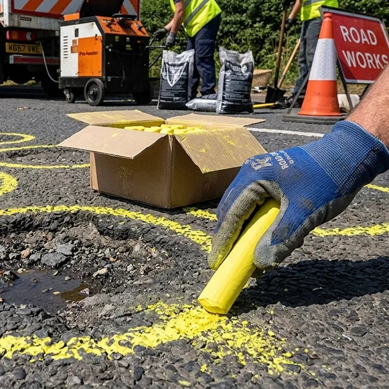 Road repair chalk