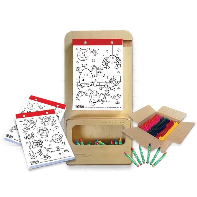 Wooden Colouring Board Bundle Natural Finish