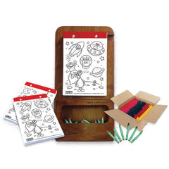 Wooden Colouring Board Bundle Walnut Finish
