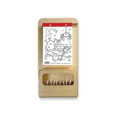 small wooden coloring board