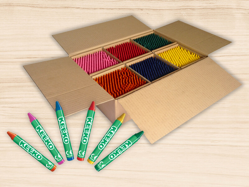 1000 Bulk Wrapped Kids Wax Crayons