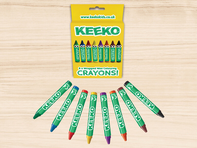 Keeko Wrapped Crayon 8 Pack